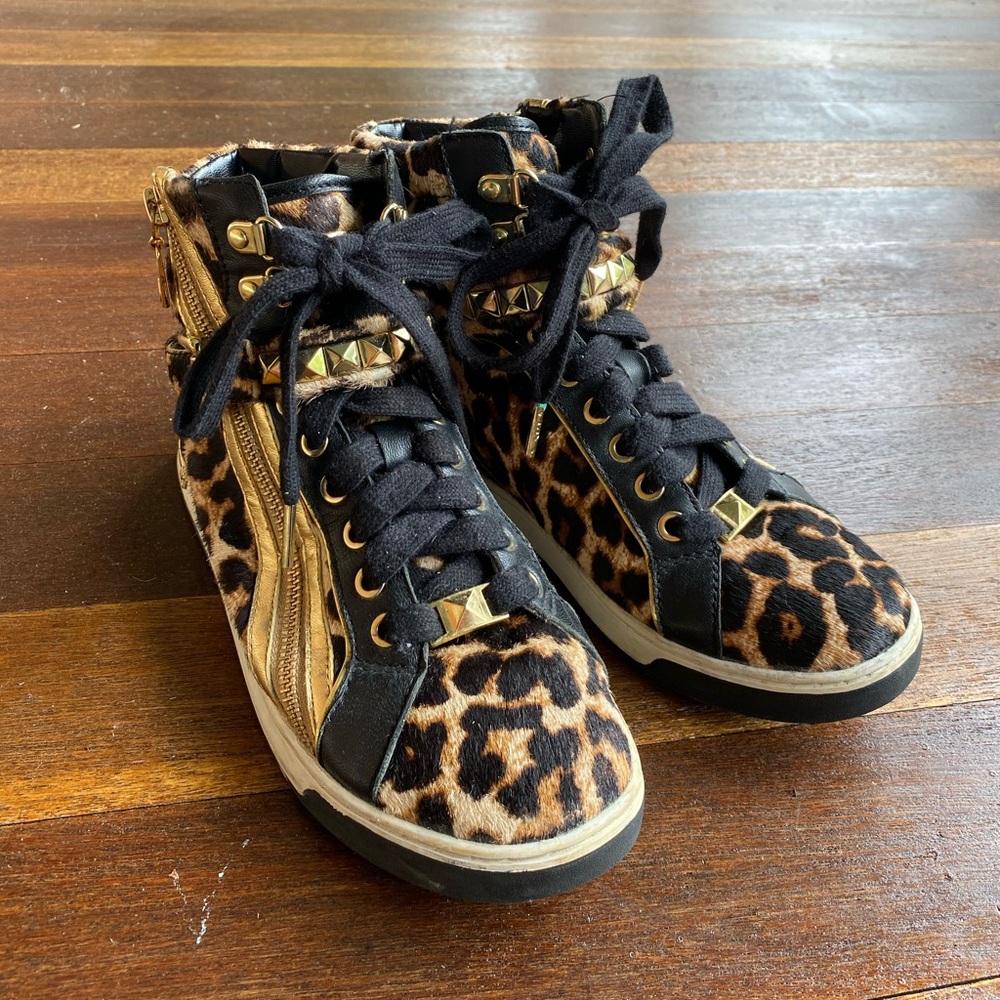 Michael Kors Leopard Print High Tops